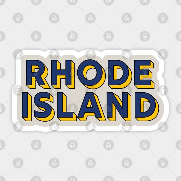Rhode Island Flag Colors Sticker by MAS Design Co